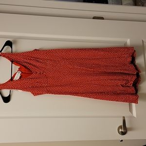 Red polka dot dress